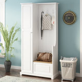 ON-TREND Stylish Design Hall Tree with Flip-Up Bench, Minimalist Hallway Shoe Cabinet with WF304223AAK