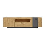 ZUN 70'' Modern TV Stand with 3 Cabinets& Drawer, Entertainment Center for TVs up to 80'', Color 19926223