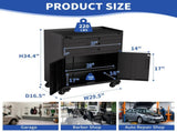 34.3" Rolling Metal Tool Cabinet - Heavy Duty Garage Storage with Lockable Doors & 3 Drawers, Mobile 62640081
