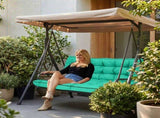 Outdoor Swing Cushions 70 Inch, Waterproof 4" Thick Porch Swing Cushion Replacement with Backrest 00632669