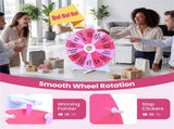 24" Spinning Prize Wheel with Foldable Stand Stand-Up & Tabletop Fortune Wheel - Pink 59307711