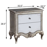 Antique Champagne 2-drawer Nightstand B062P181316