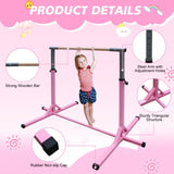 Gymnastics Bar for Kids, Adjustable Height Gym Bar, Junior Training Kip Bar for Home, Built for kids 16316251