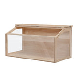 ZUN Wooden Hamster Cage Small Animals House, Acrylic Hutch for Dwarf Hamster, Guinea Pig, Chinchilla, W2181P152982