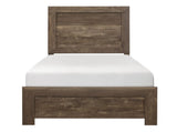 Rustic Brown Finish 1pc Twin Size Bed Panel Headboard Footboard Wooden Bedroom Furniture B01154136