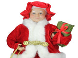 12" Mrs Claus with Present and Gift Bag Christmas Figure 33096584