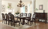 Beautiful Hand Carved Formal Traditional Dining Side Chair with Faux Leather Upholstered Padded Seat B011P145131