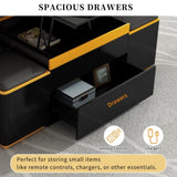 U-Can Lift-Top Coffee Table 4 Storage Stools, Modern Space Saving Center Table N724P292506B