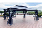 13x10 Outdoor Patio Gazebo Canopy Tent With Ventilated Double Roof And Mosquito net 14558633