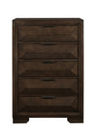 ZUN Contemporary Design 5-Drawers Chest 1pc Bedroom Furniture Warm Espresso Finish Raised Panel Front B011P225190