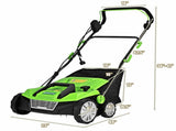 13 Inch 12 Amp Electric Scarifier with Collection Bag and Removable Blades Electric Lawn Dethatcher 90185642