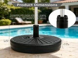 81 lb Heavy Duty Fillable Patio Umbrella Base Water & Sand Weighted Stand for Market Umbrellas, 84492692