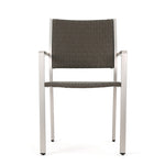 ZUN Cape Coral Outdoor Wicker Dining Chairs with Aluminum Frames, 2-Pcs Set, Grey 60449.00