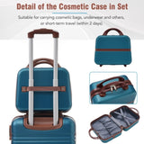 Hardshell Luggage Sets 3 Pieces 20"24" Luggages and Cosmetic Case Spinner Suitcase with TSA Lock N732P171583C