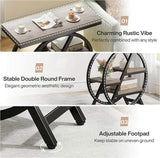 25.59" Industrial Narrow End Table with 3-Tier Storage Shelves, Modern Grey Sofa Side Table with B082P356338