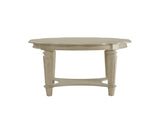 Antique White End Table with Bottom Shelf B062P189204