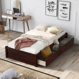 ZUN Orisfur. Twin Size Platform Storage Bed with 3 Drawers WF193634AAD