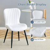 The White Minimalist Ergonomic Dining Chair Comes In A Pack of 4, With A Comfortable Design Of W1151P277171
