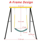 ZUN Porch Swing Frame, Heavy Duty A-Frame Swing Set, Swing Stand Frame for Yoga Hammock Saucer Baby 72900844