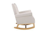 Baby Room High Rocking Chair Nursery Chair , Comfortable Rocker Fabric Padded Seat ,Modern High W136158990