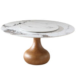 ZUN Modern Marble Dining Table, 59" Round Sintered Stone Table for Dining Room, Kitchen, Dinette, 84533567