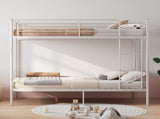 Bunk Bed with Ladder and high Guardrail, Able to Split, Metal Bunk Bed, Storage Space, Noise W5635P479855