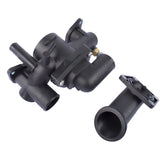 AJ89486 Water Outlet & Thermostat for 2003-2006 Jaguar XK8 4.2L Naturally Aspirated 92345292