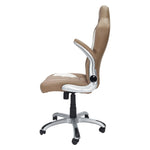 ZUN High Back Executive Sport Race Office Chair with Flip-Up Arms, Camel 53880693