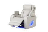 Fortuner Modern Style Upholstery Recliner Chair Made with Wood & Massage Function Included-Beige B009P287720