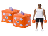 Travel Dumbbells, Water Filled Dumbbells Set, Fitness Exercise Dice 20 lbs, Portable Fitness 80609912