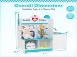 Wooden Kids Doctor Medical Station Playset, 93.9854.6199.06cm 27PCS Medical Tools with ECG Monitor 69181672