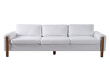 83.86" 3-Seater Sofa, Curved Armrest with Integrated Solid Wood Legs, Teddy Velvet Fabric, High N765P331021W