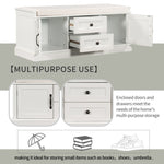 ZUN Storage Bench with 2 Drawers and 2 Cabinets, Shoe Bench with Removable Cushion for Living Room, 13031062