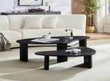 2-Piece Modern Irregular Shape Coffee Table Set for Living Room,Easy Assembly Nesting Coffee Tables, W2582P402266