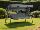 68*43*60 inch Dark Gray KD Style with Cushion Canopy Iron Oxford Fabric 250kg Iron Swing Set 60667532