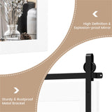 30" x22" Natural Wall Mount Mirror with Wood Frame 17624636