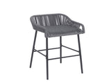 La Push Outdoor Patio Dark Gray Rope Barstool N775P176900D