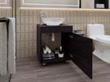 Wengue Bathroom Vanity with Integrated Sink and Faucet B062P303929