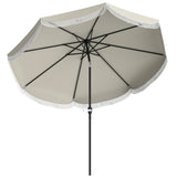8.8FT Elegance Patio Umbrella, UPF 30 Outdoor Market Umbrella with 8 Ribs, Push Button Tilt,Light 14934477