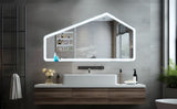 52*28 inch LED Bathroom Vanity Mirror Wall Mounted Adjustable White/Warm/Natural Lights Anti-Fog W708P235364