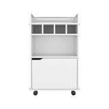 Phoenix Bar Cart with 2 Open Shelves 4 Cubbies and Cabinet B200P173179