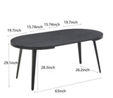 Extendable table,DINING TABLE,OFFICE TABLE,COFFEE TABLE,metal leg,MDF top,100/140/180x100x75cm,BLACK W234P288307