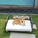 ZUN wicker pet bed Rattan Dog Sofa Bed outdoor indoor Water Resistant 03830931