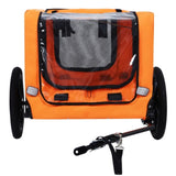 Outdoor Heavy Duty Collapsible Pet Bike Trailer with 16-Inch All-Terrain Wheels & Universal Hitch W1364P268344