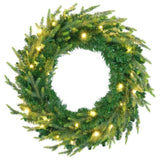 6FT Pre-Lit Aspen Fir Artificial Christmas Tree with Wreath & Garland,Grass Green Xmas Tree with 380 N704P198430F
