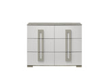 Olivia Contemporary Style 6- Drawer Dresser Made with Wood in White. B009P241736