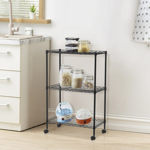 Chrome 3-Tier Shelving All-Purpose Utility Cart 43951532