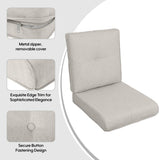 2 Pcs Set High Back Patio Chair Cushions, Tufted Rocking Chair Cushions, Adirondack Cushions for W419P311604