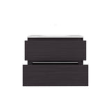 Bathroom Vanity with Sink, 2 Drawers, Black Wengue B097P350334
