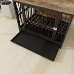 ZUN Dog Crate Furniture, 32.67 Inches Kennel fors up to 70 lb, with Removable Tray, Heavy-Duty W1120P147133